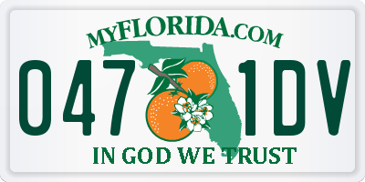 FL license plate 0471DV