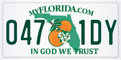 FL license plate 0471DY
