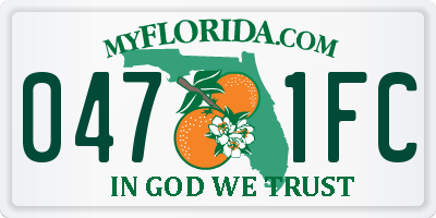 FL license plate 0471FC