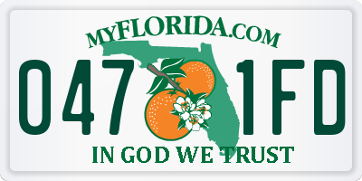 FL license plate 0471FD