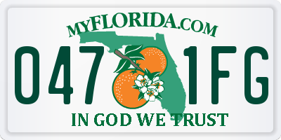 FL license plate 0471FG