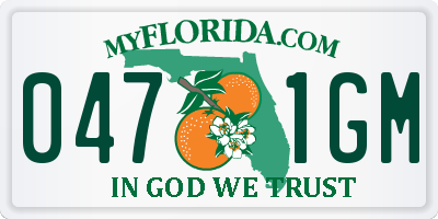 FL license plate 0471GM