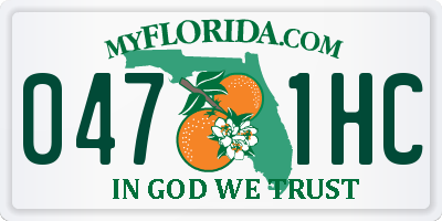 FL license plate 0471HC
