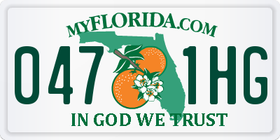 FL license plate 0471HG