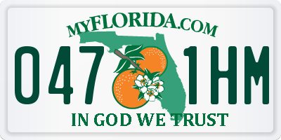 FL license plate 0471HM