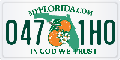 FL license plate 0471HO