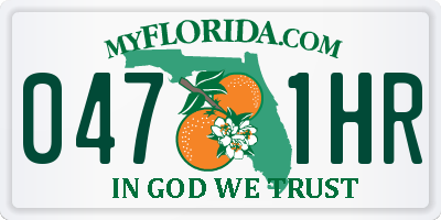 FL license plate 0471HR