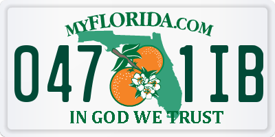 FL license plate 0471IB