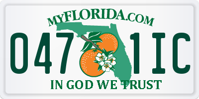 FL license plate 0471IC