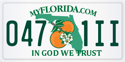 FL license plate 0471II