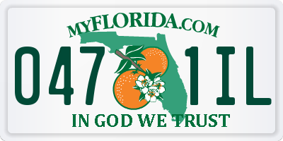 FL license plate 0471IL