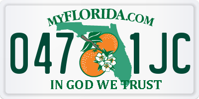 FL license plate 0471JC