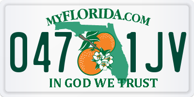 FL license plate 0471JV