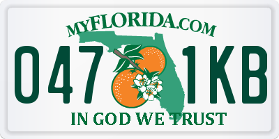FL license plate 0471KB