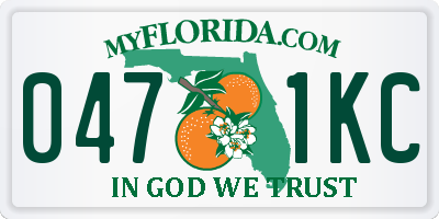 FL license plate 0471KC
