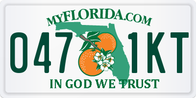 FL license plate 0471KT