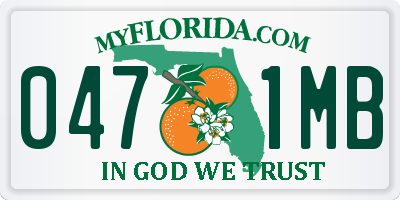 FL license plate 0471MB