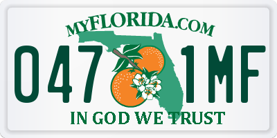 FL license plate 0471MF