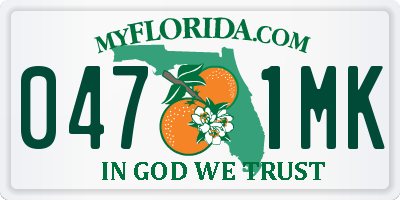 FL license plate 0471MK