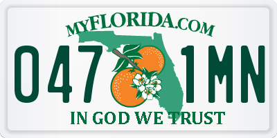 FL license plate 0471MN