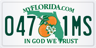 FL license plate 0471MS