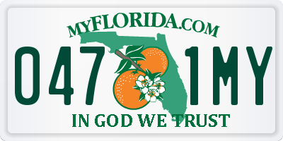 FL license plate 0471MY