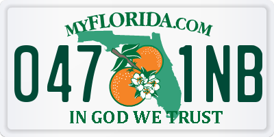 FL license plate 0471NB
