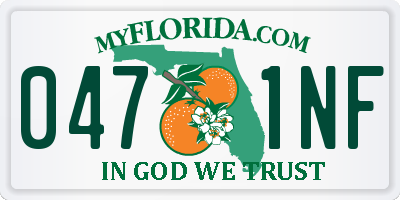 FL license plate 0471NF