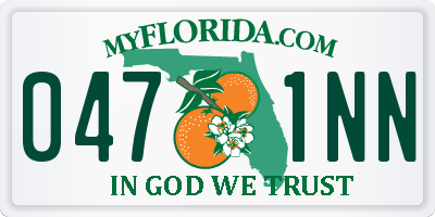 FL license plate 0471NN