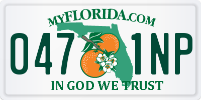 FL license plate 0471NP