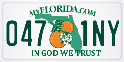 FL license plate 0471NY