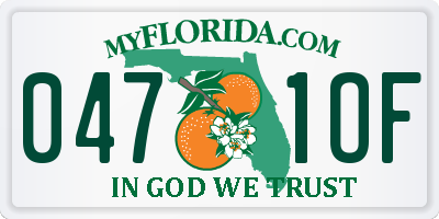 FL license plate 0471OF