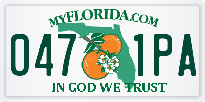 FL license plate 0471PA