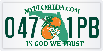 FL license plate 0471PB