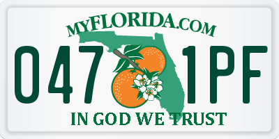 FL license plate 0471PF