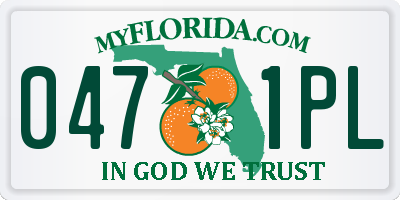FL license plate 0471PL