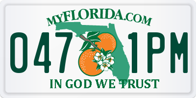 FL license plate 0471PM