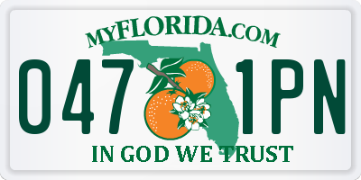 FL license plate 0471PN