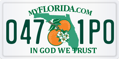 FL license plate 0471PO