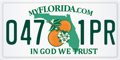 FL license plate 0471PR