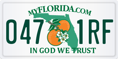 FL license plate 0471RF