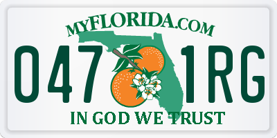 FL license plate 0471RG
