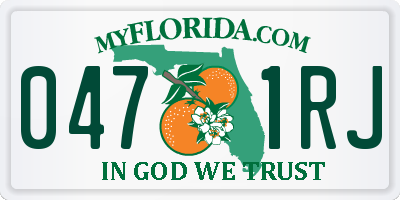 FL license plate 0471RJ