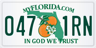 FL license plate 0471RN