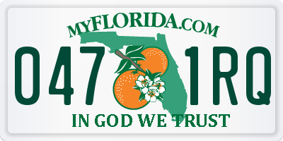 FL license plate 0471RQ