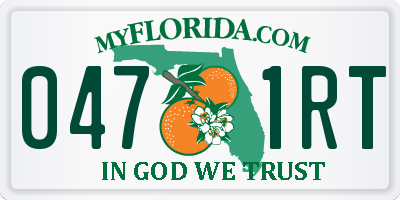 FL license plate 0471RT
