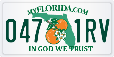 FL license plate 0471RV