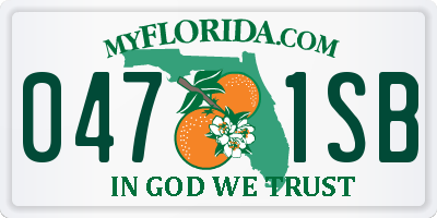 FL license plate 0471SB