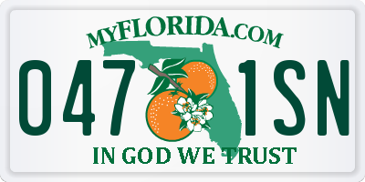 FL license plate 0471SN