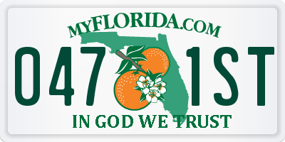 FL license plate 0471ST